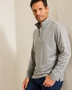 Tommy Bahama Monstera Fade IslandZone® Half-Zip Sweatshirt- Sweatshirts