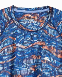 Tommy Bahama Monte Rio Geo Crew IslandZone® Rash Guard- Swim & Boardshorts|T-Shirts