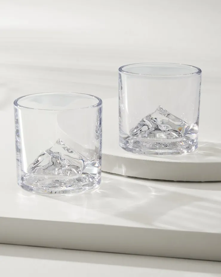 Tommy Bahama Mt. Everest Whiskey Glasses—Set of 2- Drinkware & Bar