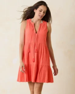 Tommy Bahama Mykonos Textured Gauze Coverup Dress-Women Beach Coverups|Dresses