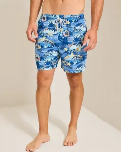 Tommy Bahama Naples Ocean Echoes 6-Inch Swim Trunks- Swim & Boardshorts