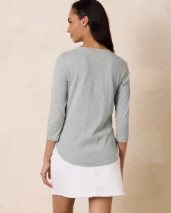 Tommy Bahama NFL Ashby Isles 3/4-Sleeve T-Shirt-Women Tops & Shirts