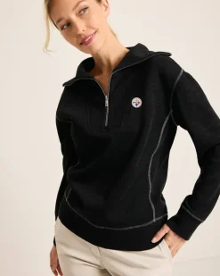 Tommy Bahama NFL Tobago Bay Half-Zip Sweatshirt-Women Sweatshirts