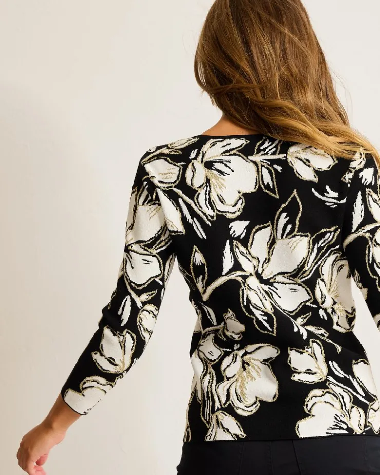 Tommy Bahama Noche Mar Jacquard Sweater-Women Sweaters|Tops & Shirts