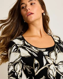 Tommy Bahama Noche Mar Jacquard Sweater-Women Sweaters|Tops & Shirts