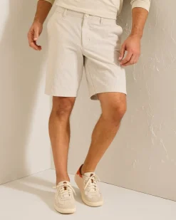 Tommy Bahama Nova Wave Seersucker Sand Stripe 9-Inch Shorts- Shorts