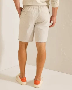 Tommy Bahama Nova Wave Seersucker Sand Stripe 9-Inch Shorts- Shorts