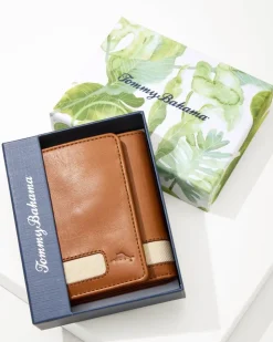 Tommy Bahama Nylon Inlay Trifold Wallet- Wallets & Tech Accessories