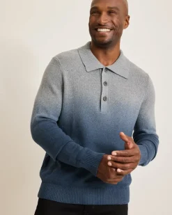 Tommy Bahama Ombré Dip-Dye Sweater Polo- Sweaters|Polos