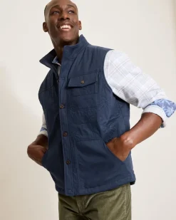 Tommy Bahama Palisades Palm Quilted Vest- Jackets & Outerwear