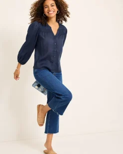 Tommy Bahama Palm Breeze Pintuck Blouse-Women Tops & Shirts