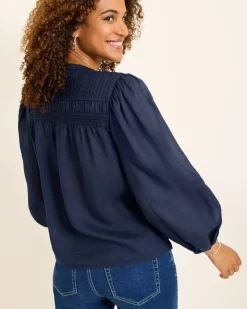 Tommy Bahama Palm Breeze Pintuck Blouse-Women Tops & Shirts
