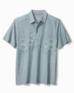 Tommy Bahama Palm Coast Hibiscus Border IslandZone® Polo- Polos|Shirts
