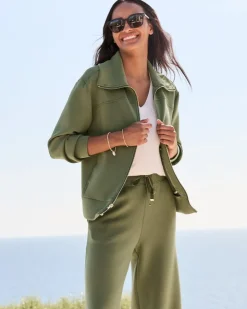 Tommy Bahama Palm Voyage Full-Zip Jacket-Women Loungewear|Jackets