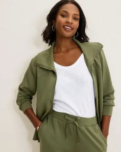 Tommy Bahama Palm Voyage Full-Zip Jacket-Women Loungewear|Jackets