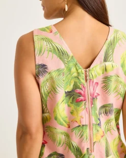 Tommy Bahama Palm-A-Dora Frond Royal Sheath Dress-Women Dresses