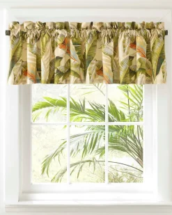 Tommy Bahama Palmiers Window Valance- Comforters & Duvets