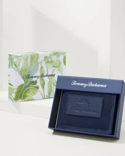 Tommy Bahama Passcase Wallet With Patch Logo- Wallets & Tech Accessories