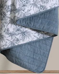Tommy Bahama Pen and Ink Palm Reversible 2-Piece Twin Quilt Set- Quilts & Blankets
