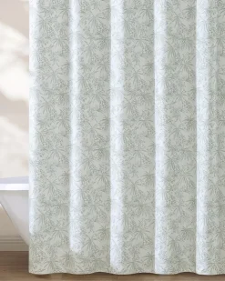 Tommy Bahama Pen and Ink Spring Palm Shower Curtain- Bath