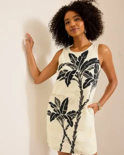 Tommy Bahama Peninsula Palms Silk Shift Dress-Women Dresses