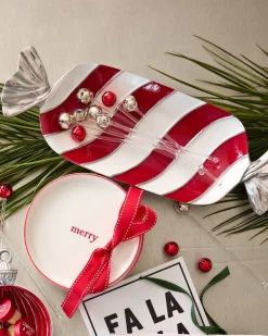 Tommy Bahama Peppermint Candy Dish- Drinkware & Bar