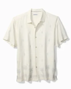 Tommy Bahama Pina Palms Embroidered Silk Camp Shirt- Shirts