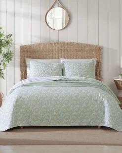 Tommy Bahama Pineapple Bloom Reversible 2-Piece Twin Quilt Set- Quilts & Blankets