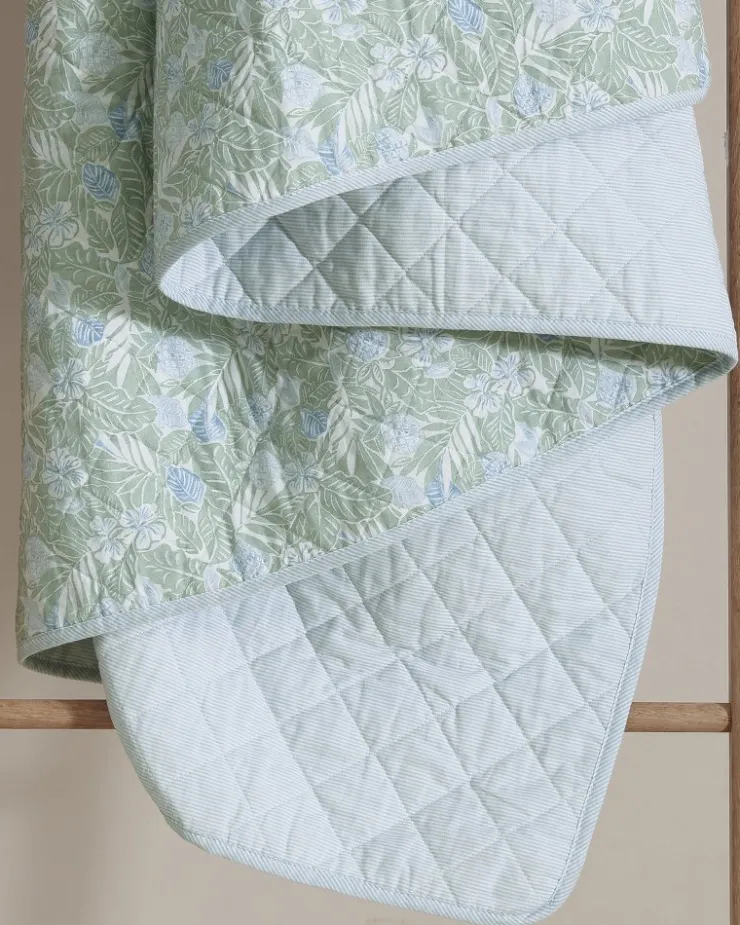 Tommy Bahama Pineapple Bloom Reversible 2-Piece Twin Quilt Set- Quilts & Blankets
