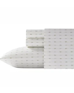 Tommy Bahama Pineapple Pinstripe 4-Piece King Sheet Set- Sheet Sets & Bedskirts