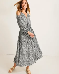 Tommy Bahama Playa Python Maxi Dress-Women Dresses