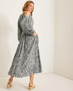 Tommy Bahama Playa Python Maxi Dress-Women Dresses