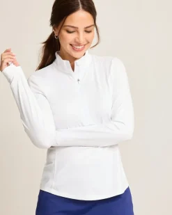 Tommy Bahama Playa Vista Quarter-Zip IslandZone® Sweatshirt-Women Loungewear|Jackets