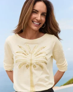 Tommy Bahama Puerta Del Sol Lux 3/4-Sleeve T-Shirt-Women Tops & Shirts