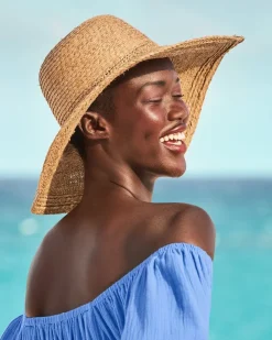 Tommy Bahama Raffia Braided Floppy Hat-Women Hats & Caps