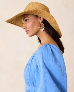 Tommy Bahama Raffia Braided Floppy Hat-Women Hats & Caps
