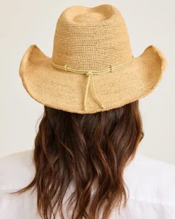 Tommy Bahama Raffia Crochet Cowboy Hat-Women Hats & Caps