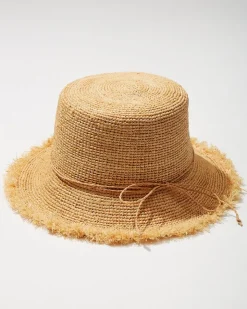 Tommy Bahama Raffia Packable Bucket Hat-Women Hats & Caps