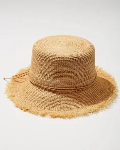 Tommy Bahama Raffia Packable Bucket Hat-Women Hats & Caps