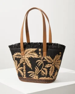 Tommy Bahama Raffia Palms Small Tote-Women Beach Bags|Handbags & Clutches