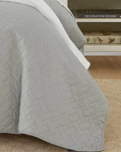 Tommy Bahama Raffia Solid 2-Piece Twin Quilt Set- Quilts & Blankets