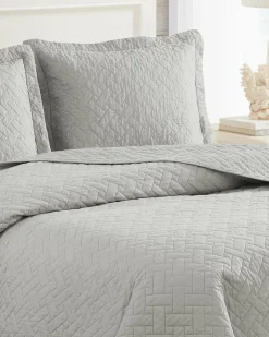 Tommy Bahama Raffia Solid 2-Piece Twin Quilt Set- Quilts & Blankets