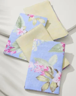 Tommy Bahama Upcycled Reversible Linen Dinner Napkins - Set of 4- Drinkware & Bar