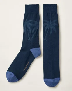 Tommy Bahama Reflection Texture Palm Socks- Socks