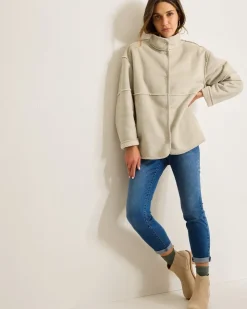 Tommy Bahama Reversible Faux Shearling Coat-Women Jackets