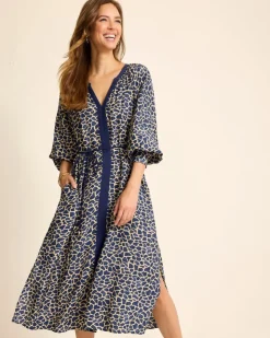 Tommy Bahama Safari Spots Midi Dress-Women Dresses