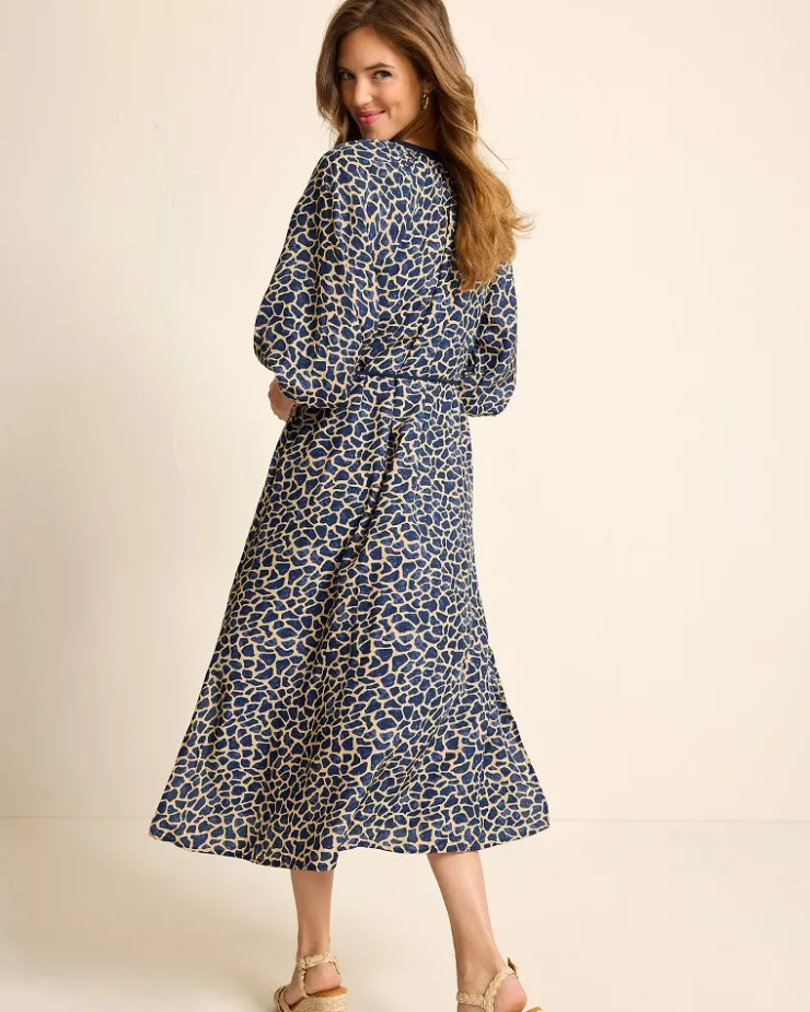 Tommy Bahama Safari Spots Midi Dress-Women Dresses