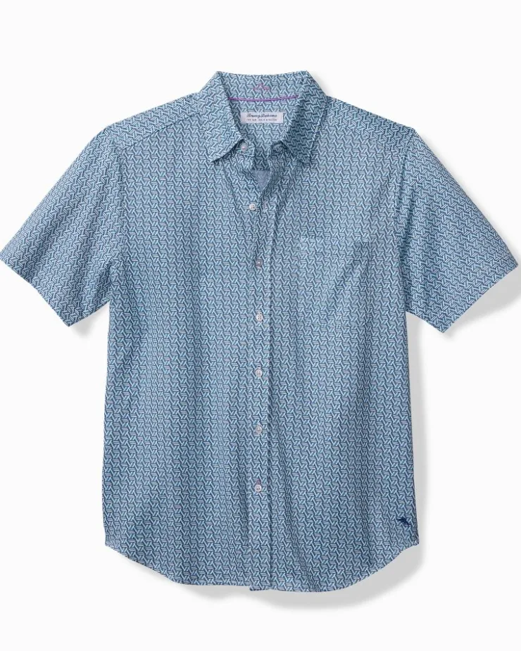 Tommy Bahama San Lucio Plaza Geo Stretch Knit Shirt- Shirts