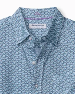 Tommy Bahama San Lucio Plaza Geo Stretch Knit Shirt- Shirts