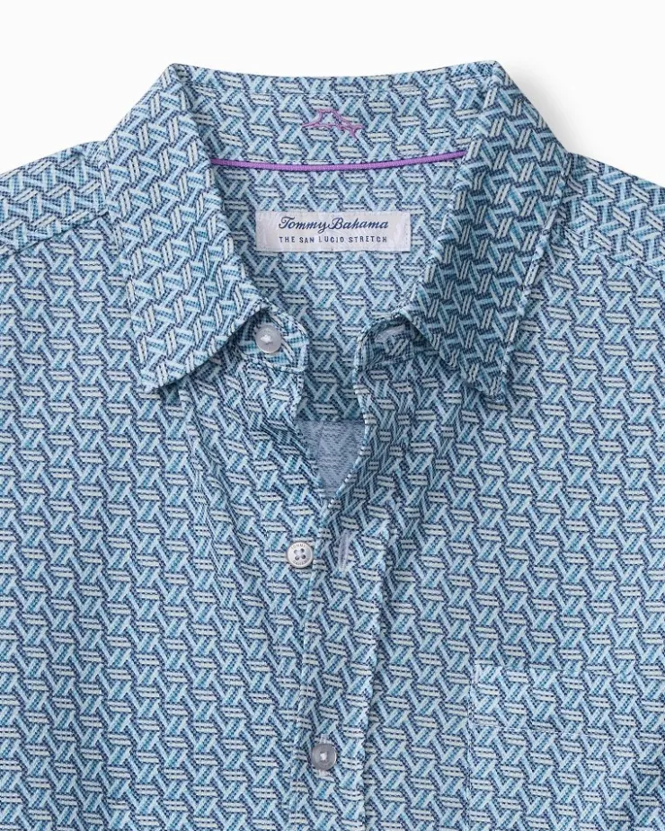 Tommy Bahama San Lucio Plaza Geo Stretch Knit Shirt- Shirts
